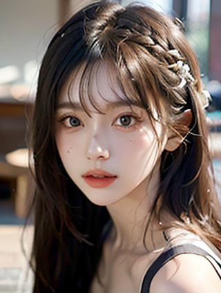 沙发脚凳与乡村风光壁纸：家居美学的双重奏